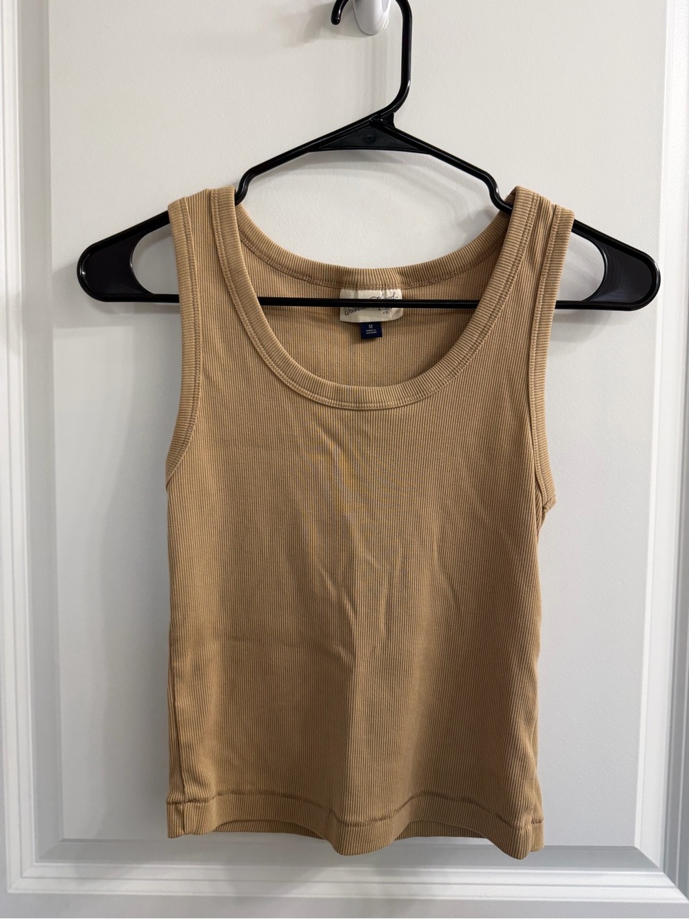 Universal Threads Women's Ribbed Tank Top in Tan Camel
